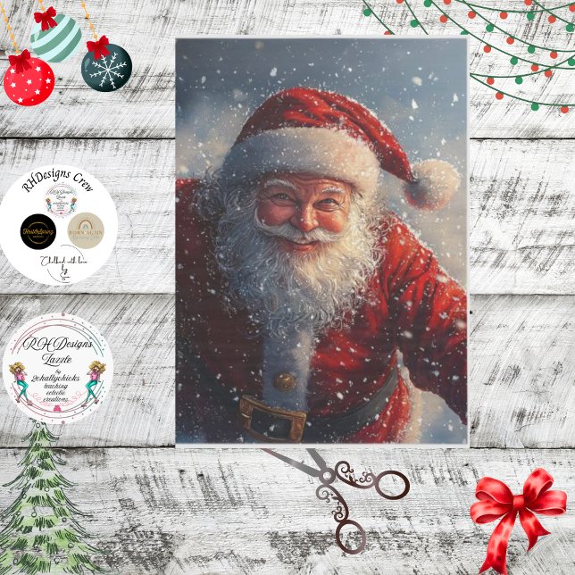 Papel De Seda Desligar O Santo Nick Na Neve (Criador carregado)