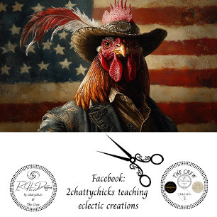 Papel De Seda Desligar o Sinalizador Patriótico de Rooster dos E