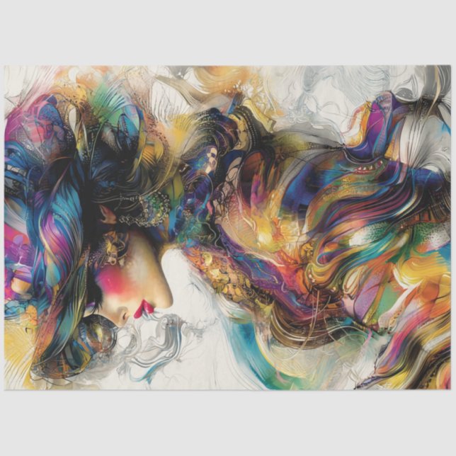 Papel De Seda Desligar Padrões de Abstrato para o chapéu de mulh (Frente )