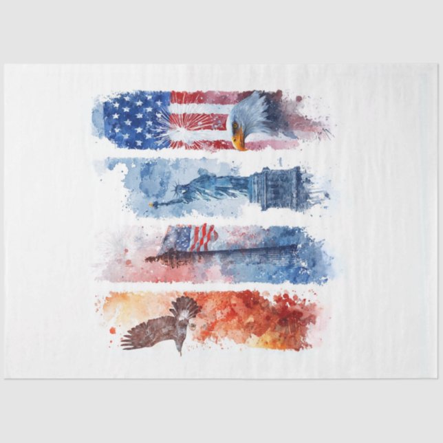 Papel De Seda Desligar Painéis USA Semelhantes a Tumblers (Frente )