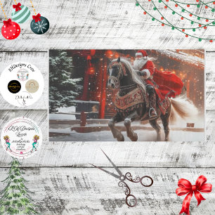 Papel De Seda Desligar Papais noeis Whimsical em um Stallion Mid