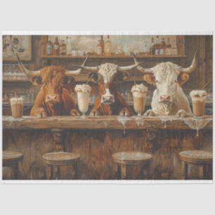 Papel De Seda Desligar Vacas de Bar de Cena de Salão