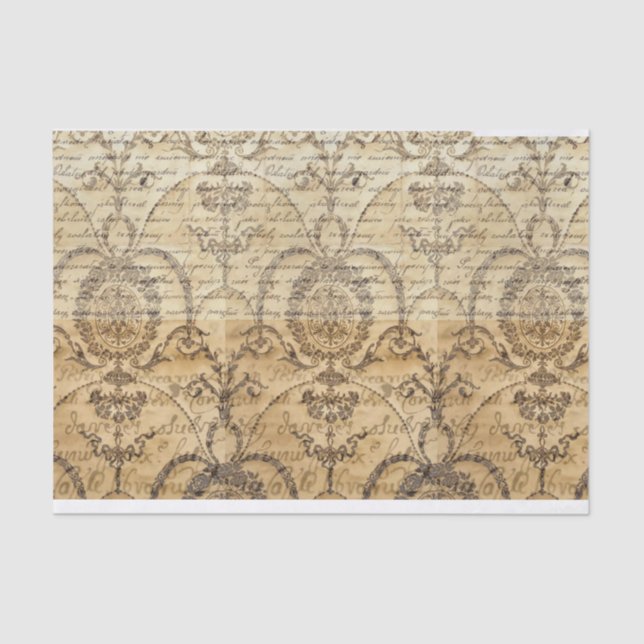 Papel De Seda Deslocamento e Colagem do Deslocamento de Manuscri (Frente )