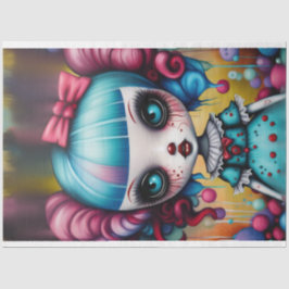 Papel De Seda Desnupage de Dia das Bruxas de Agatha Creepy Doll