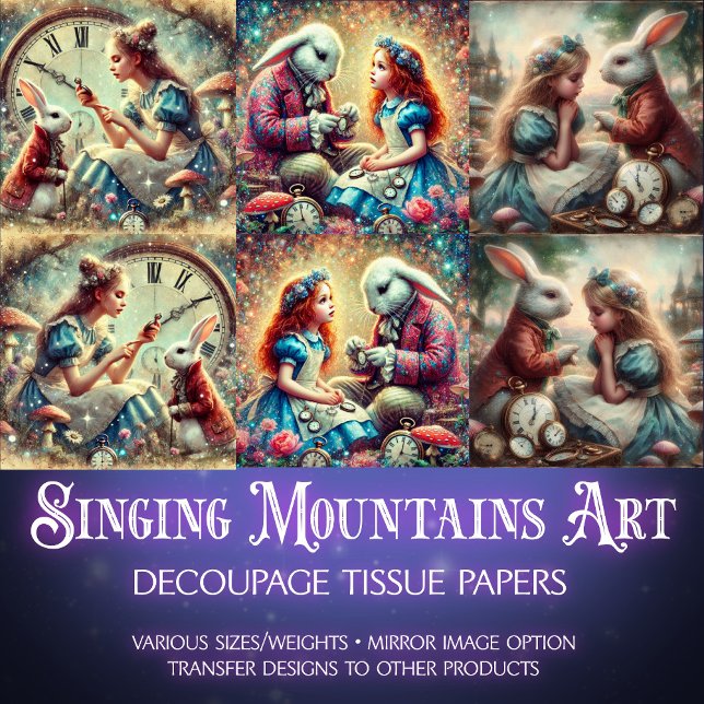 Papel De Seda Desocupação de Alice Wonderland da Floresta do Rel (Criador carregado)