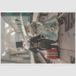 Papel De Seda Desocupação Francesa de Camundongos Viajantes