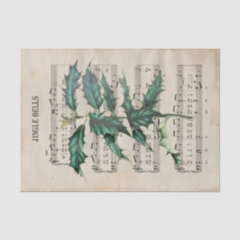 Papel De Seda Desoupage da canção de natal Jingle Bell Ephemera