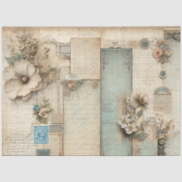 Papel De Seda Desumpágina de Ephemera Azul Cor-de-rosa-rosa com