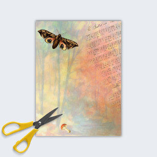 Papel De Seda Desvinculação da Natureza do Outono da Floresta Ru