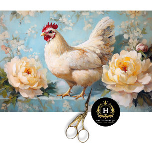 Papel De Seda Desvinculação das rosas amarelas páscoas de frango