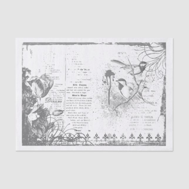 Papel De Seda Desvinculação de Aves Francesas (Frente )