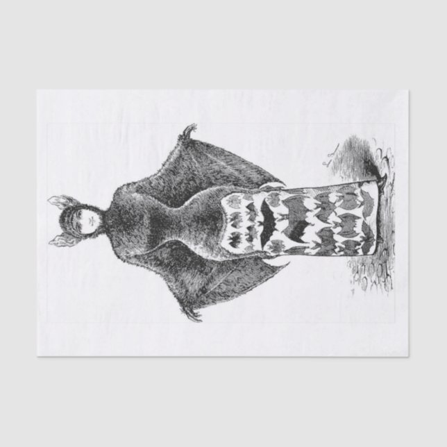 Papel De Seda Desvinculação de fantasia vitoriana do Halloween (Frente )