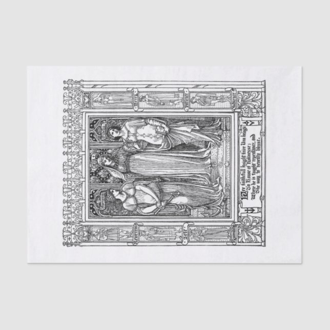 Papel De Seda Desvinculação de mulheres medievais (Frente )