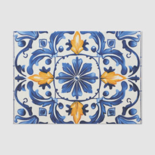 Papel De Seda Desvinculação do padrão de azulejo bonito portuguê