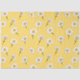 Papel De Seda Desvinculação floral de margarida amarela-branca