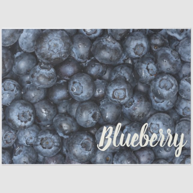 Papel De Seda Detalhe de fechamento de mirtilo para veganos (Frente )