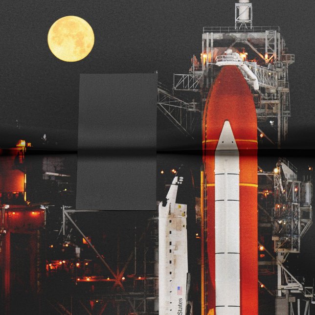 Papel De Seda Detecção de Shuttle Espacial e Lua Completa em 200 (Criador carregado)