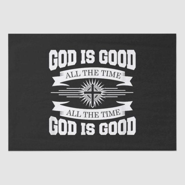 Papel De Seda Deus é bom o tempo todo - cristão (Frente )