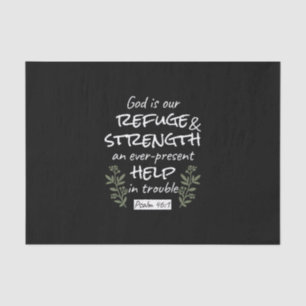 Papel De Seda "Deus é o nosso refúgio e força" Salmo 46:1
