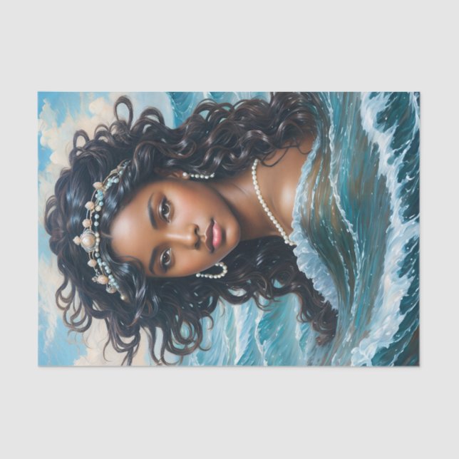 Papel De Seda Deusa Africana Yemaya Art (Frente )