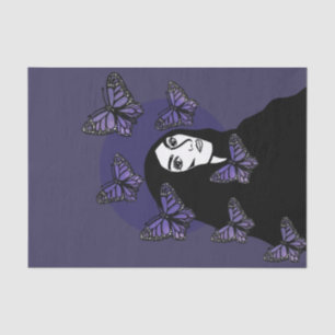 Papel De Seda Deusa da Borboleta Roxa