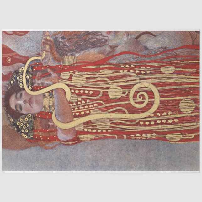 Papel De Seda Deusa da Saúde, Higieia (Salus), Gustav Klimt (Frente )