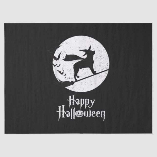 Papel De Seda Dia de as Bruxas engraçado Testemunha Rottweiler C (Frente )