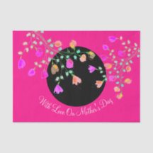 Dia de as mães Flor Cor-De-Rosa E Preto