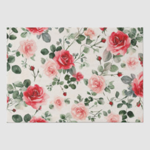 Papel De Seda Dia de as mães Vintage Pink Rosa vermelha