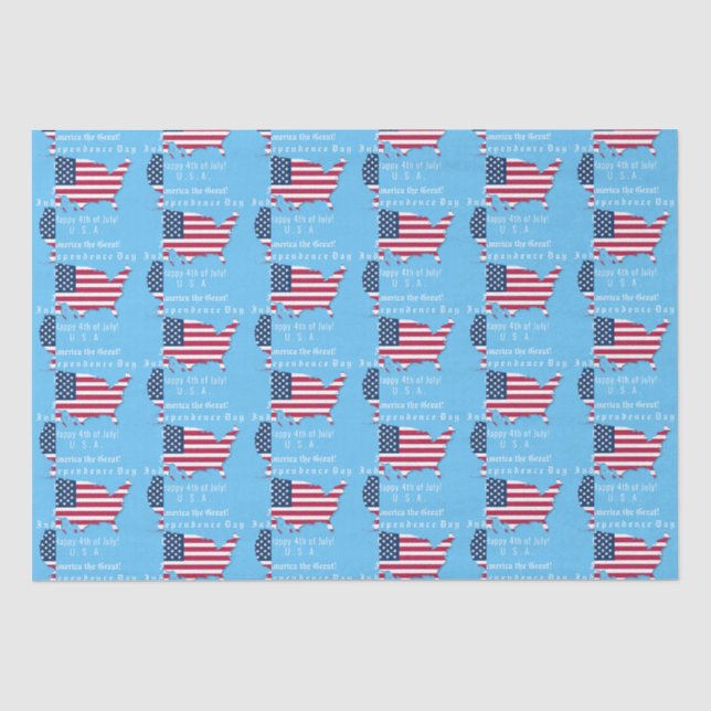 Papel De Seda Dia de Independência de Sinalizador de Mapa Person (Frente )