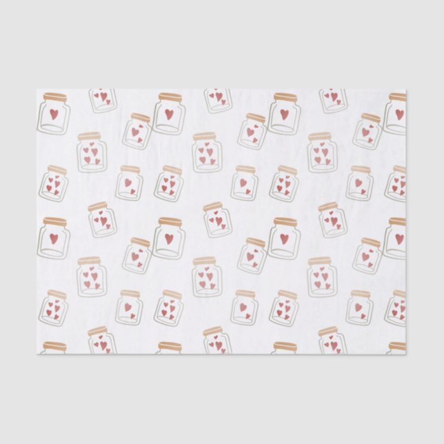 Papel De Seda Dia de os namorados Adorável Jars of Hearts (Frente )