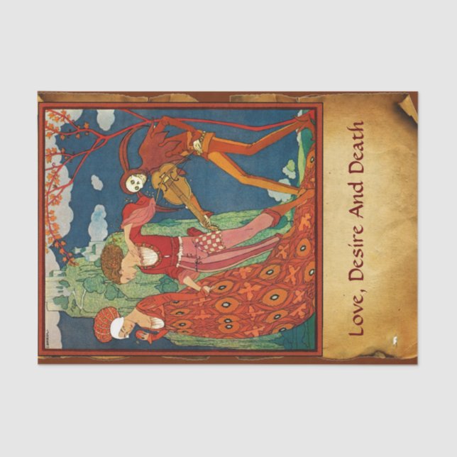 PAPEL DE SEDA DIA DE OS NAMORADOS AMOR, DESEJO E MORTE (Frente )