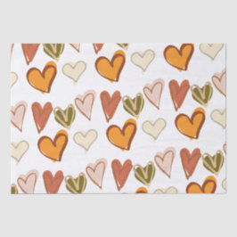 Papel De Seda Dia de os namorados Boho Hippie Heart Tissue Paper