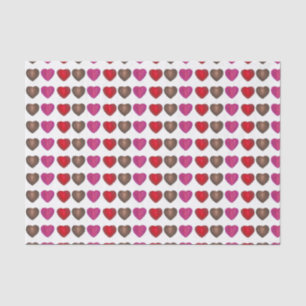 Papel De Seda Dia de os namorados Chocolate Coração Cor-de-Rosa