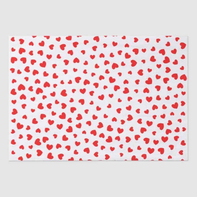 Papel De Seda Dia de os namorados de Corações Vermelhos (Frente )