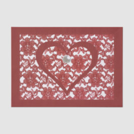 Papel De Seda Dia de os namorados de padrão de local vermelho