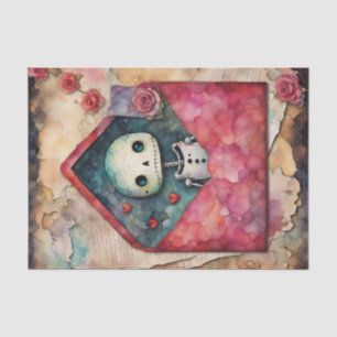 Papel De Seda Dia de os namorados Robot Decoupage Paper