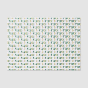 Papel De Seda Dia de São Patrício Amarelo-Verde, Dia Sortudo