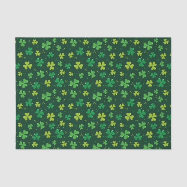 Papel De Seda Dia de São Patrício de Capa Verde (Frente )
