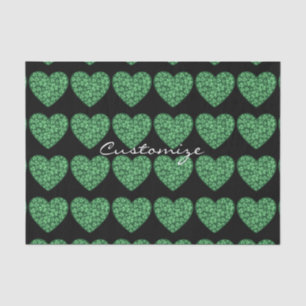 Papel De Seda Dia de São Patrício do Coração do Shamrock Ver