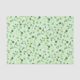 Papel De Seda Dia de São Patrício verde de quatro folhas de re