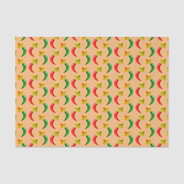 Papel De Seda Dia dos Mortos do Chilis Mexicano Patternado (Frente )