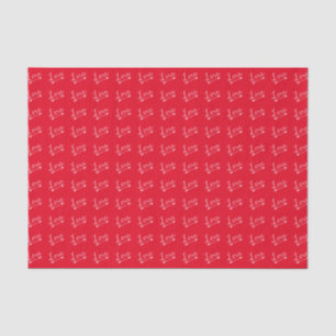 Papel De Seda Dia dos namorados vermelho & branco da seta de