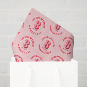Papel De Seda Dia Internacional da Mulher Rosa, 8 de março