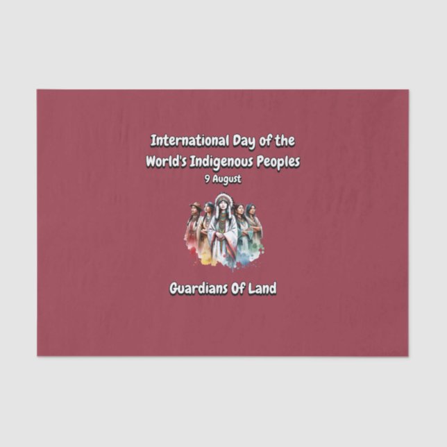 Papel De Seda Dia Internacional das Pessoas Indígenas do Mundo (Frente )