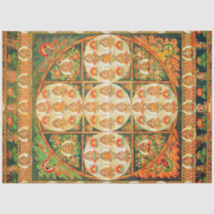Papel De Seda Diagrama Cósmico de Mandala para a Meditação