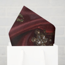 Papel De Seda Diamante de aparência de seda Borgonha