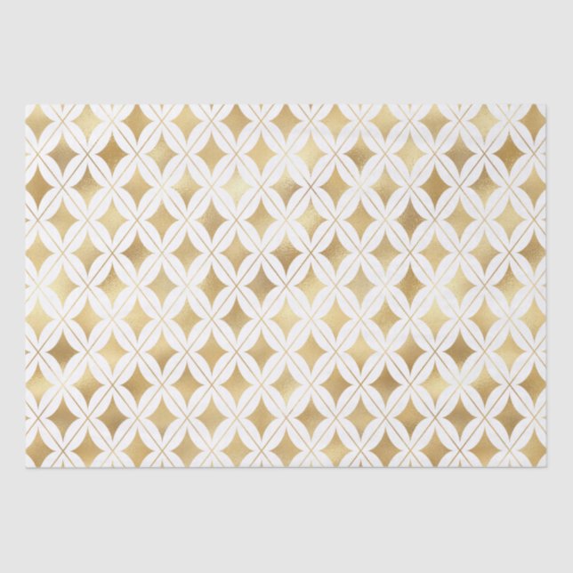 Papel De Seda Diamante Dourado (Frente )