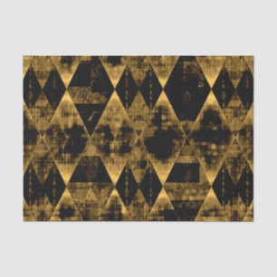 Papel De Seda Diamante Dourado e preto irregular