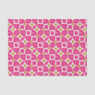 Papel De Seda Diamante Flor de Brilho Rosa Quente